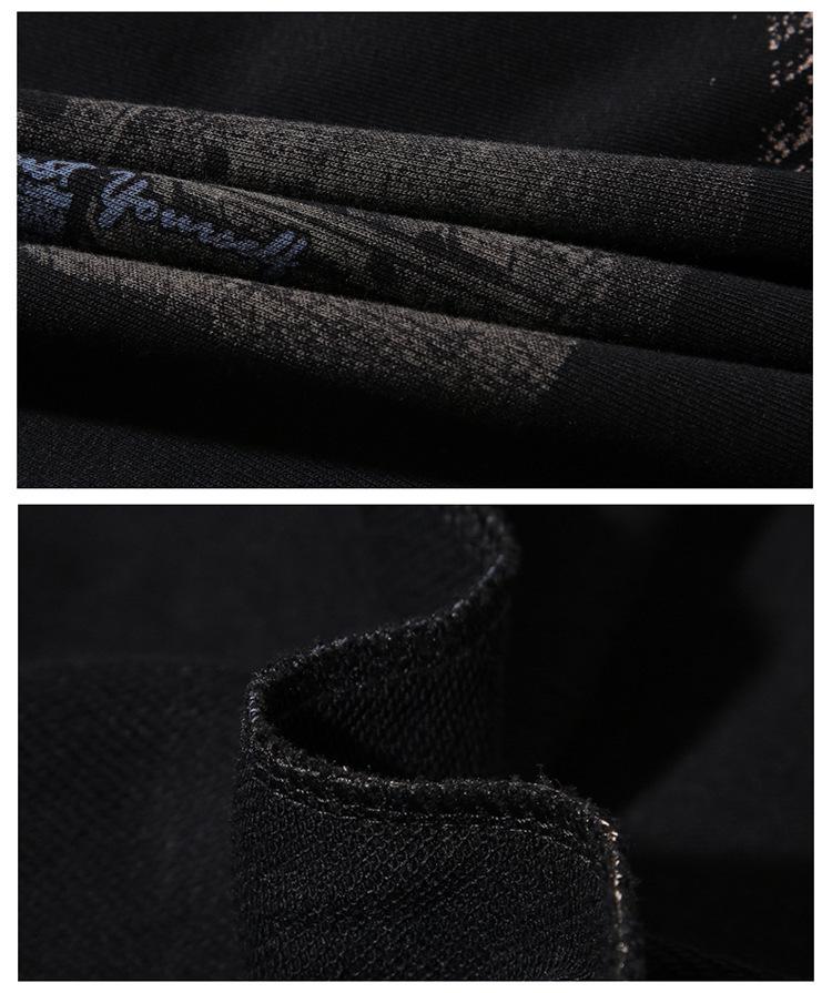 Men's Plus Size Trendy Long Sleeve Sweatshirt, Extra Large Round Neck for Spring and Autumn.