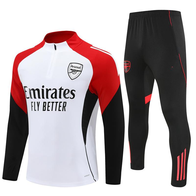 Halbzip Bestickter Fußball Trainingsanzug Set Arsenal Barcelona Real Madrid Camouflage Fußballanzug