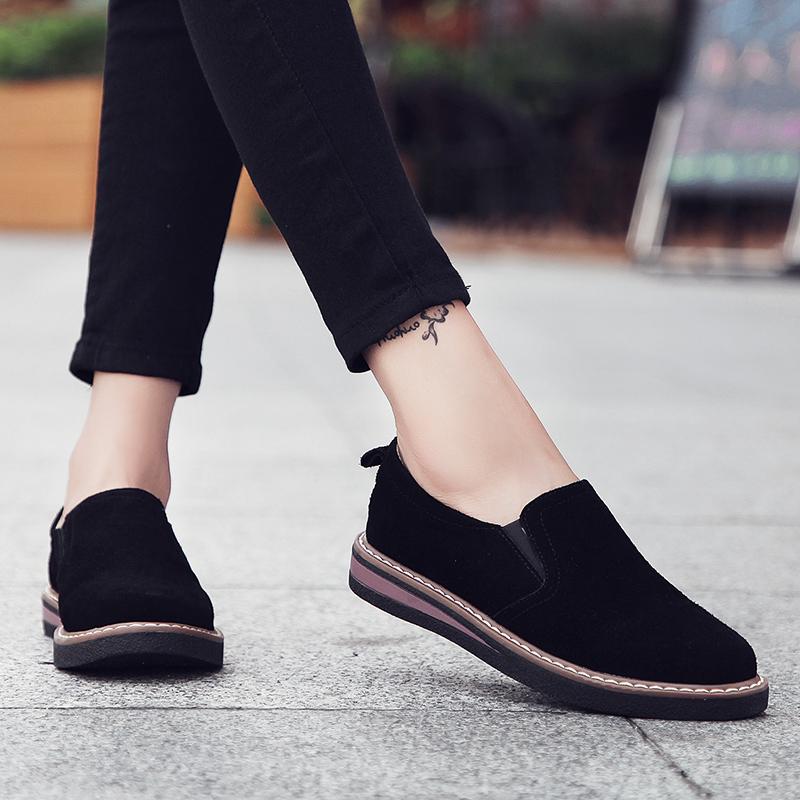 Freizeitschuhe Loafer für Damen, Schlupfschuhe, flache Schuhe, Schnürschuhe, Wildleder-Sneakers, Damen-Wanderschuhe, modisch, Freizeit, atmungsaktiv