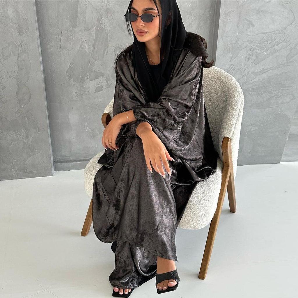 Bescheidener Übergrößen-Abaya-Cardigan für Damen - Nahöstliche und westliche Stile