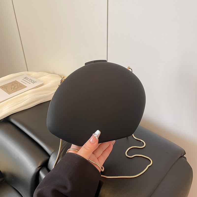 

Сумка из высококачественного акрила, новая модная нишевая сумка через плечо, женская универсальная сумка-мессенджер, маленькая круглая сумка чёрный