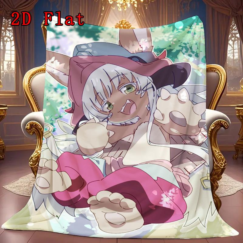 Nanachi 2D Flat Pattern Flannel Blanket High quality All Seasons Warmth and Comfort Perfect for Christmas Gifts.DMT0925407