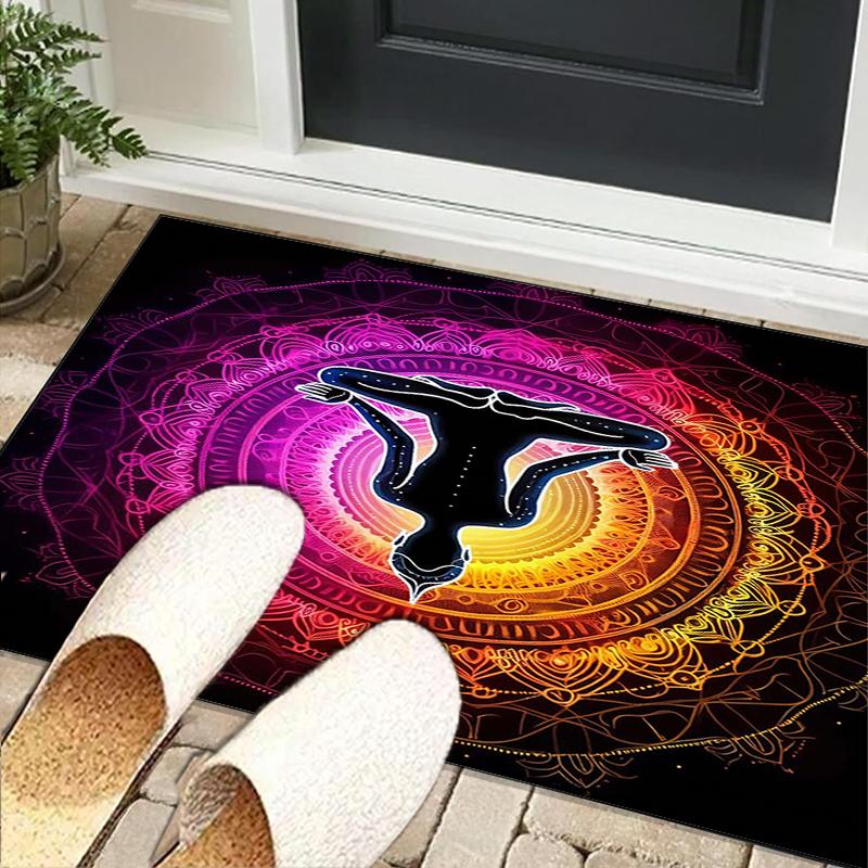 Moonlit Meditation Office Rug Chair Mat, Entryway Carpet, Suitable for Front Door, Bedroom, Living Room, Desk, Holiday Gift