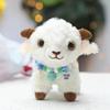 White Fluffy Sheep Stuffed Animal Soft Breathable Washable Fabric Adorable Big Eyes Great Gift for Kids Travel Companion