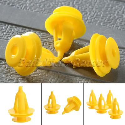 50PCS Auto Door Trim Panels Fastener Clips Car Plastic Fixed Clip Yellow Nylon Fastener Rivet 9mm Hole for Jeep Grand Cherokee