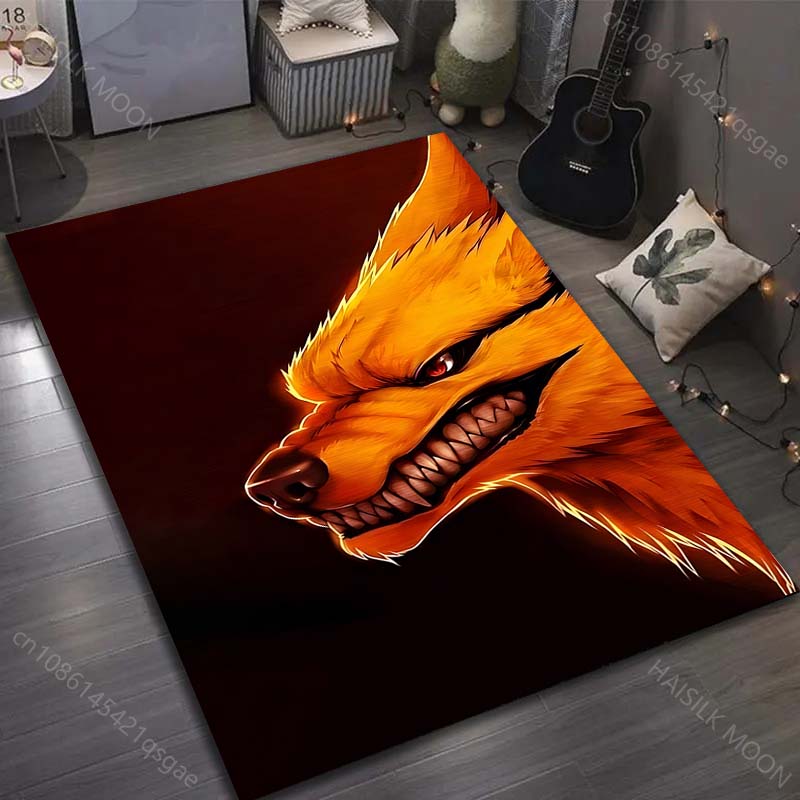 New Arrived! Japanese Mythology Fox K Kurama Pattern Carpet Modern Living Room Bedroom Sofa Home Decor Rugs Decorative Mat Gifts