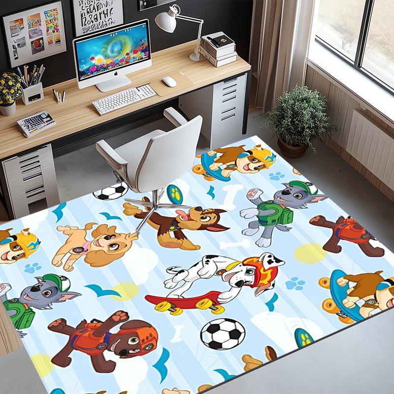 PAW Patrol Pattern Rug, Indoor/Outdoor Mat, for Picnic, Gameroom, Bedroom, Office, Living Room, Home Decor Carpet, Birthday Gift