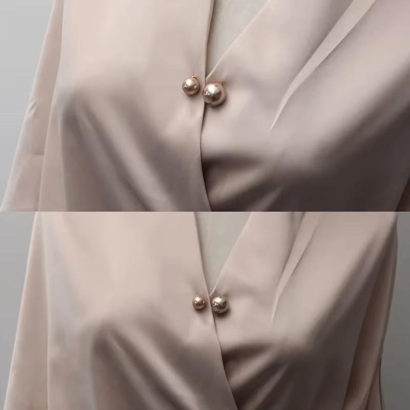 Damesmode Aanspannende Tailleband Speld 3 Stuks/set Dubbele Parel Broches Metalen Reversspeld Broche Spelden Trui Shirt Vest Broche