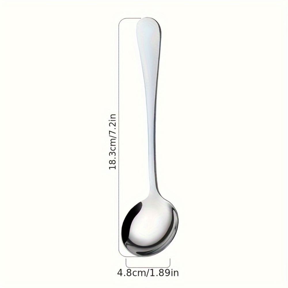 1PC Thickened Stainless Steel Tablespoon - Multipurpose Serving Spoon for Dining, Stirring, Long Handle Coffee Spoon,