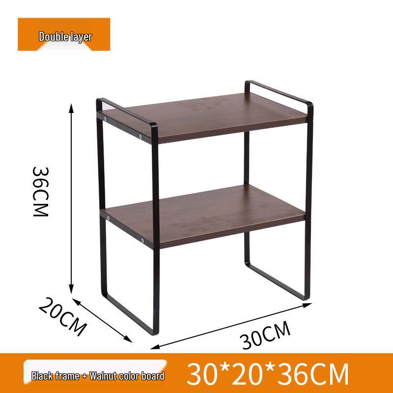 Dual-Layer Desktop Storage Rack & Office Organizer Bookshelf