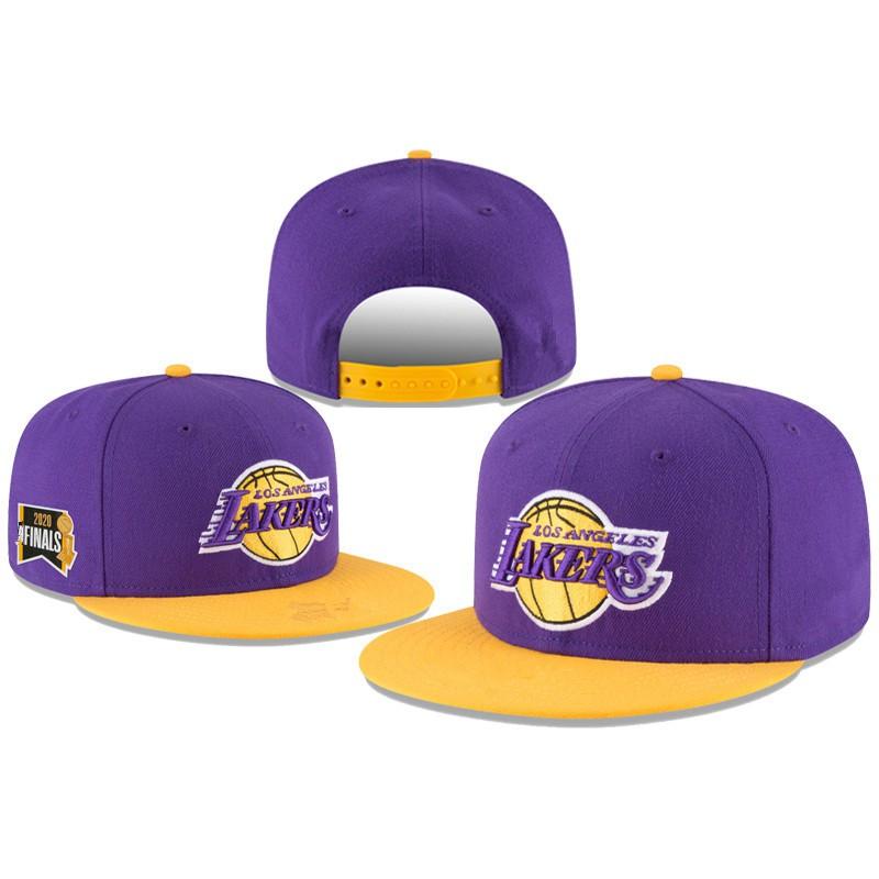 Los Angeles Lakers Basketball Cap Wide Brim Sun Hat Embroidered Cotton Blend Adjustable Women Men
