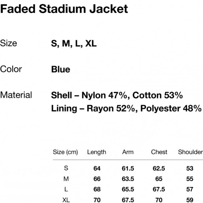 Thisisneverthat Faded Stadium Jacket Blue