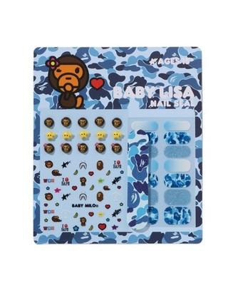 BATHING APE BABY LISA NAIL SEAL Stickers BLUE JAPAN FS
