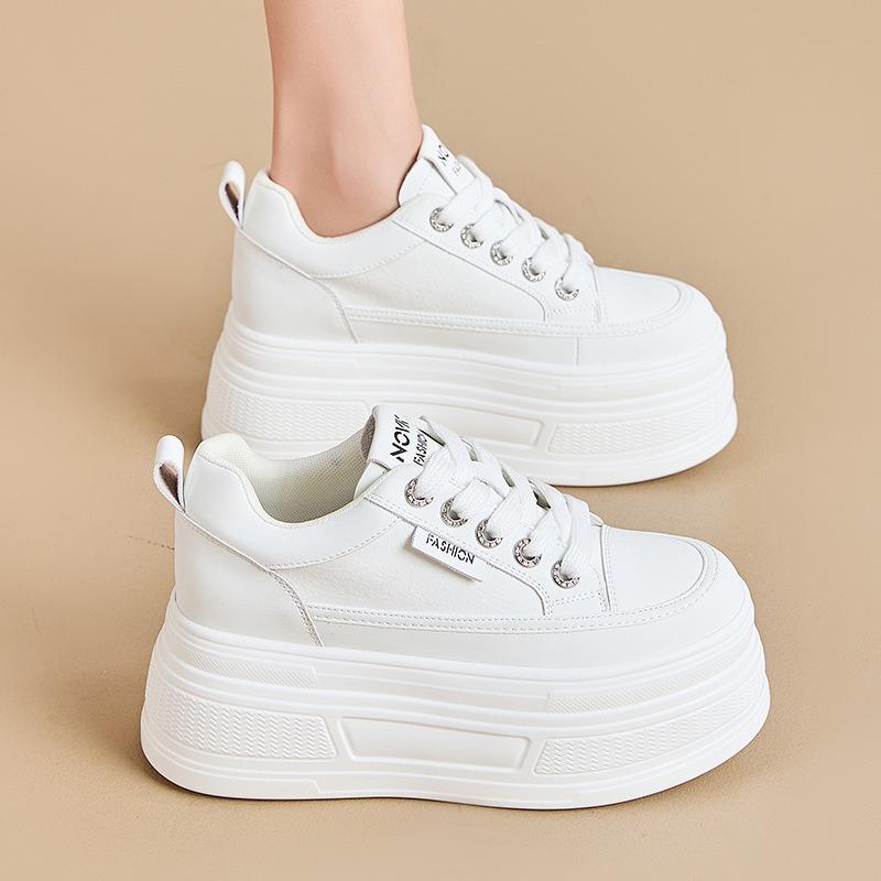 Spring new small size casual shoes women's platform Korean version spot breathable single shoes heightening sports little white shoes women