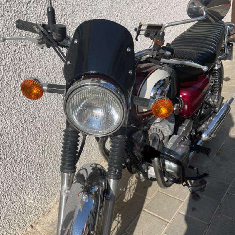 Motorcycle Windshield Airflow Adjustable Windscreen Wind Deflector For 5-7 Inch Headlights Universal Moto Accessories