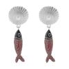 Summer Dangle Earrings Boho Beach Holiday Jewelry Gift Elegant Fish Pendant Earrings  for Women