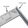 Silver 7-inch Imperial Aluminum Alloy Right Angle Set Square for Woodworking