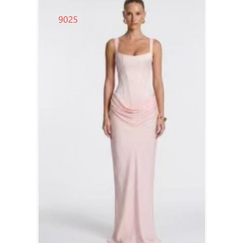 NSSF Homemade, European and American Women's Clothing New Wholesale Dress Dress, Sexy Halter Suspender Hip-wrapped Long Dress