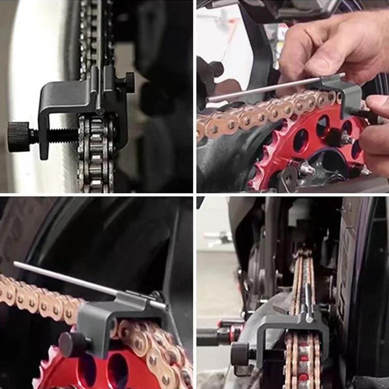 1PC Universal Alloy Motorcycle Chain Alignment Tool Sprocket Chain Adjustment Fast and Accurate Motorcycle Chain Alignment