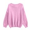Women's Fashion Casual Round Neck Long Sleeve Knitted Cashmere Sweater Pullover Top