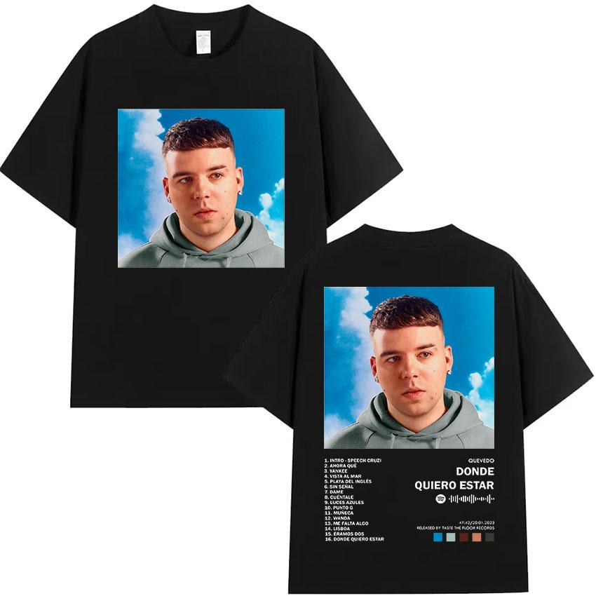 

Rapper QUEVEDO Tour 2025 Graphic T Shirt Men s Retro Breathable High Quality Fashion T-shirt Man Retro Cotton StreetwearT-shirt 4XL