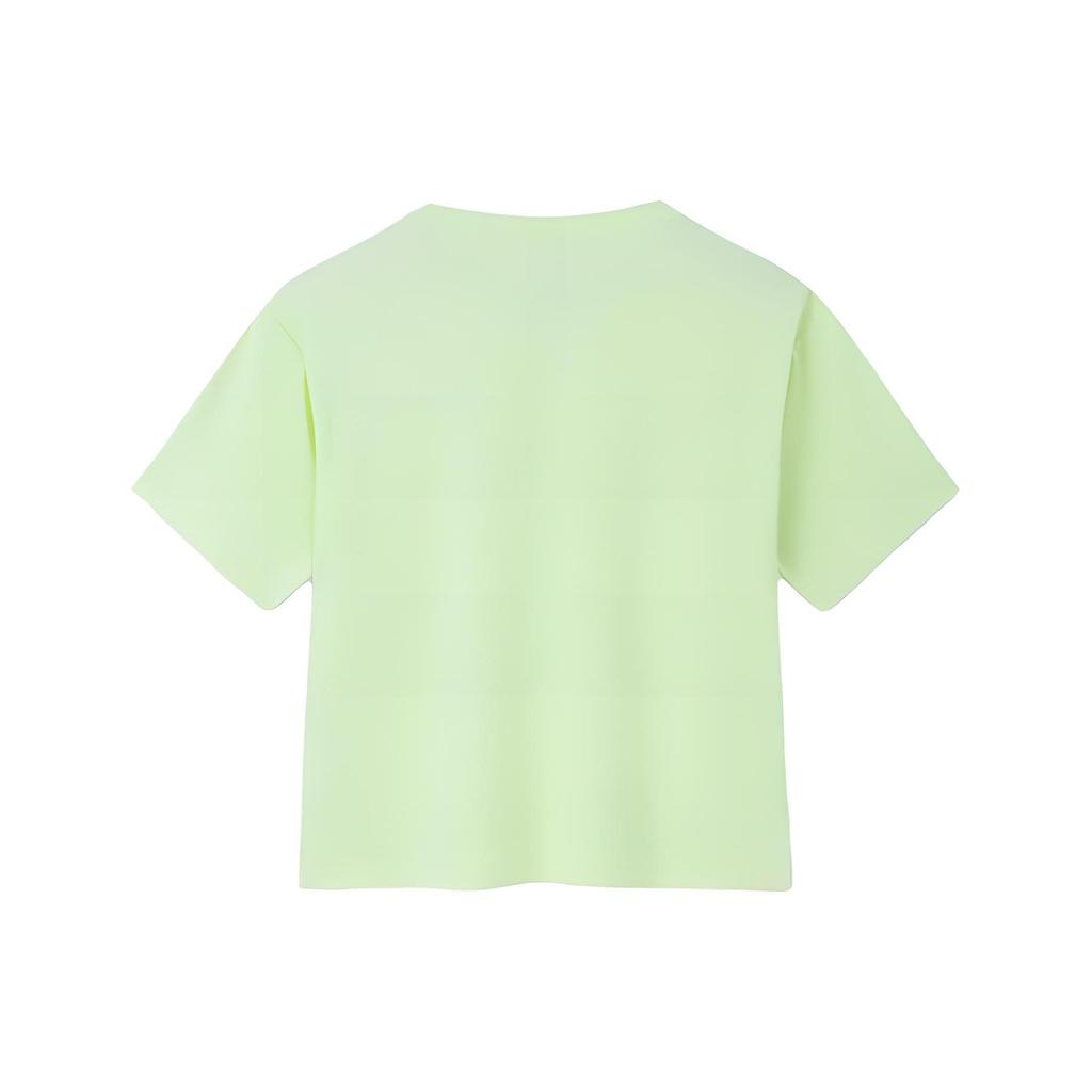 Anta Training Series Logo Letter Drop Shoulder T-Shirt Women Tops Cocktail-Green 162327109-2