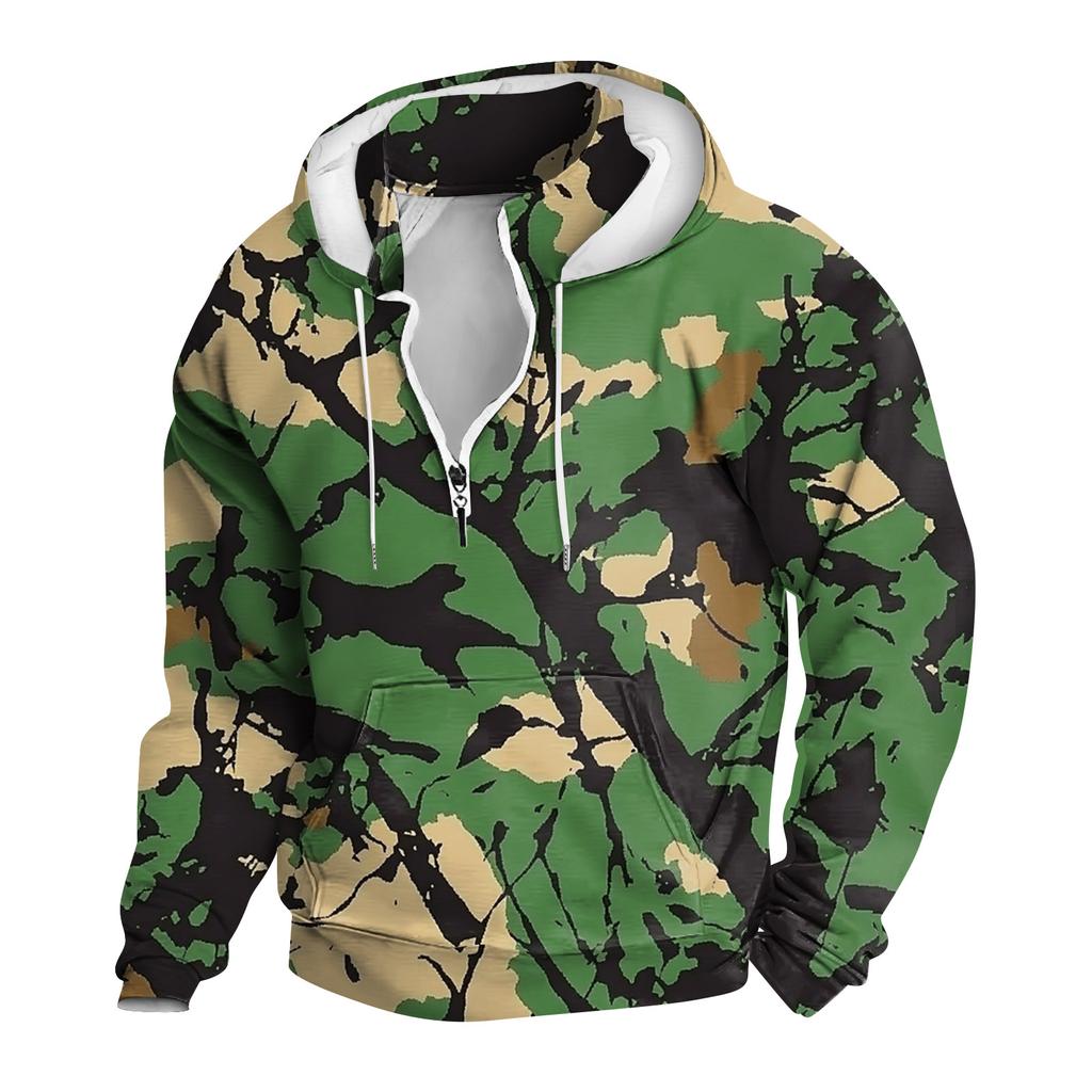 Das Herren-Sweatshirt mit Stehkragen im Frühling und Herbst ist ein Outdoor-Freizeitpullover