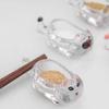 Creative Seasoning Dipping Dish Glass Decorative Glass Dipping Saucer Household Thickened Cat Shaped Seasoning Dish