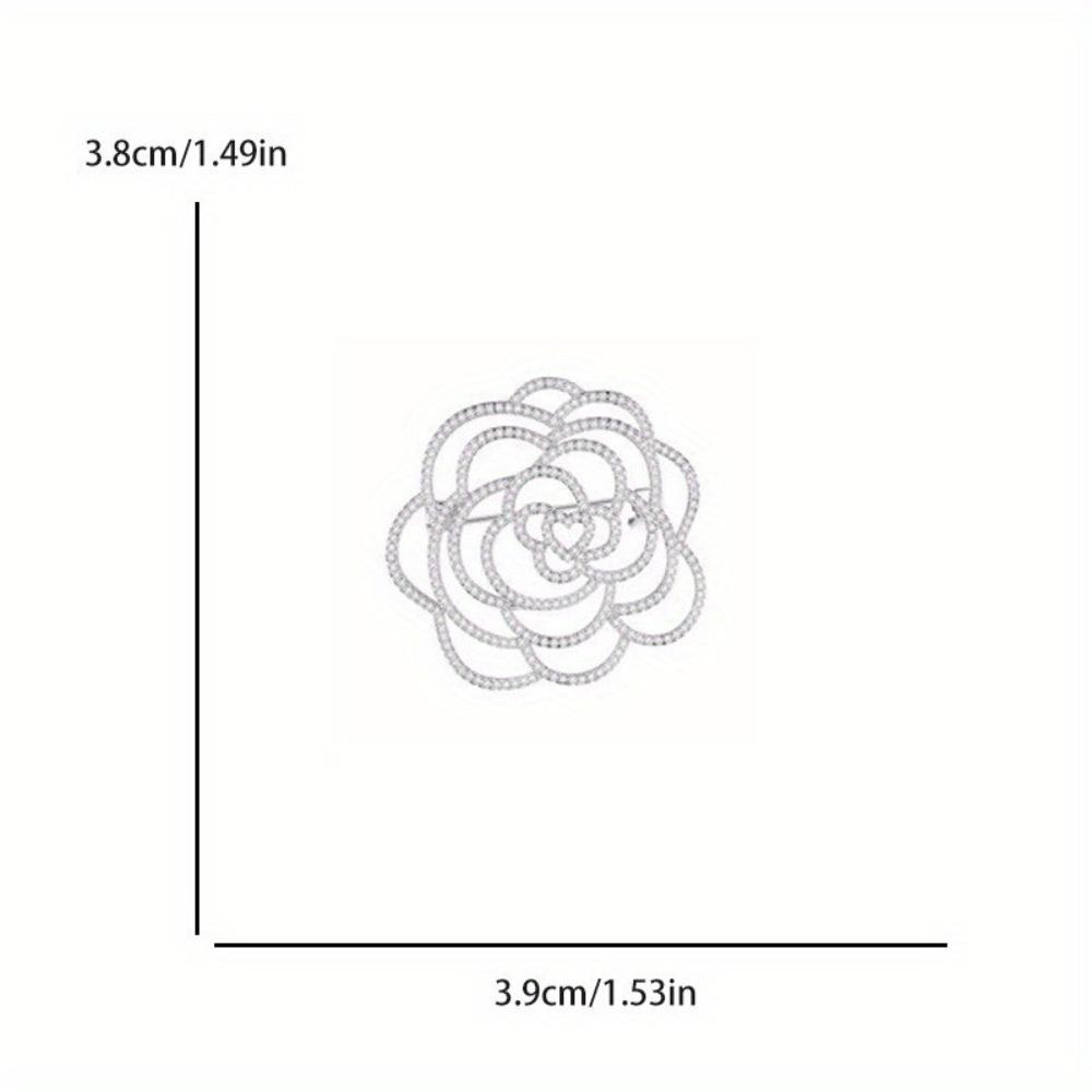 Classic Lady Crystal Folower Brooch Pin Exquisite High-end Women Men Fashion Delixate Shining Badges