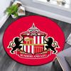 Sunderland AFC Bedruckter Runder Teppich, Rutschfester Waschbarer Kreis-Teppich für Wohnzimmer, Schlafzimmer, Spielzimmer, Sportfan-Dekor, Feiertags-Geburtstagsgeschenk