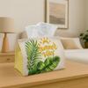 1pc of Modern Botanical Graphic Tissue Box for Dining Napkins, Tropical Leaf Summer Green, a Home Tissue Box for Living Room Tables, And Car Tissue Bo