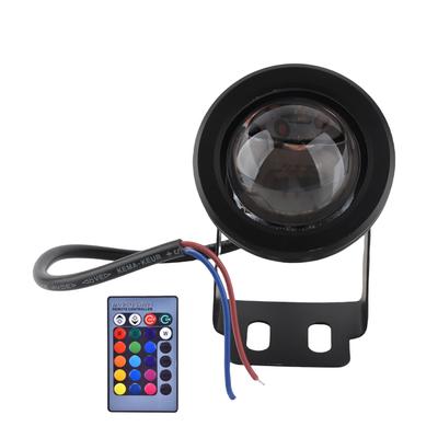 12V 10W RGB Aquarium LED Scheinwerferlampe für Aquarium Pool Garten Unterwasser Schwarz