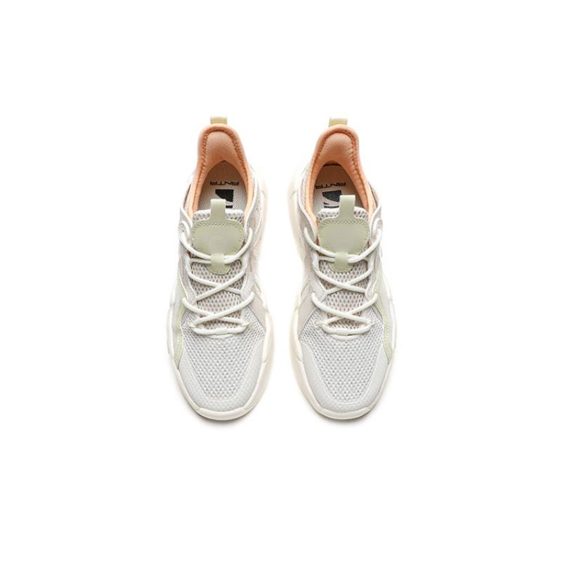 Anta G6 Low-Top Sports Casual Shoes Women's White Gray Green Sneakers 122238083-3