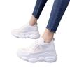 Breathable Mesh Chunky White Sneakers Women Summer 2025 Hollow Out Mesh Platform Sandals Woman Height Increased Casual Shoe