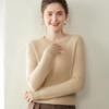 Women's Light Luxury Cashmere Sweater - Autumn/Winter Cable Knit, Round Neck, Slimming Fit, Long Sleeve.