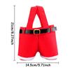 Santa Pants Christmas Gift Bag Suspender Style Wine Bottle Candy Pouch Xmas Party Favors Decor