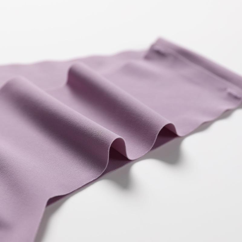 European and American ice silk seamless underwear, women's large size low waist V-shaped pure cotton crotch uncurled yoga fitness briefs