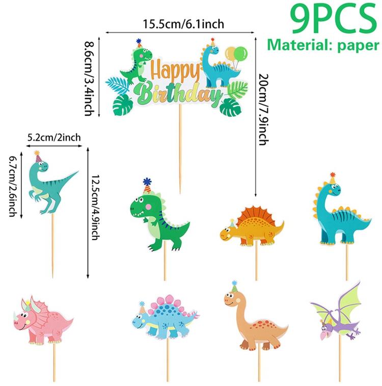 

Милый мультяшный динозаврик торт топпер джунгли сафари динозавр праздничный торт окружает детей мальчиков счастливый динозавр день рождения украшение торта