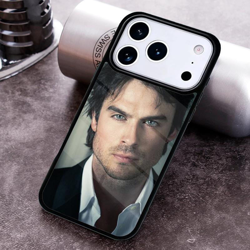 Ian Somerhalder Vampire Diaries Damon Phone Case for iPhone 17 16 15 Pro Max Air 14 13 12 11 Plus Shockproof Cover
