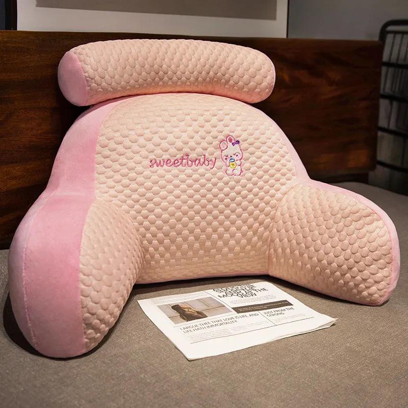 Ice Bean Soft Headboard Cushion: Protective Lumbar Support and Reading Pillow for Pregnant Women, Sofas, Beds, and Dorms.
