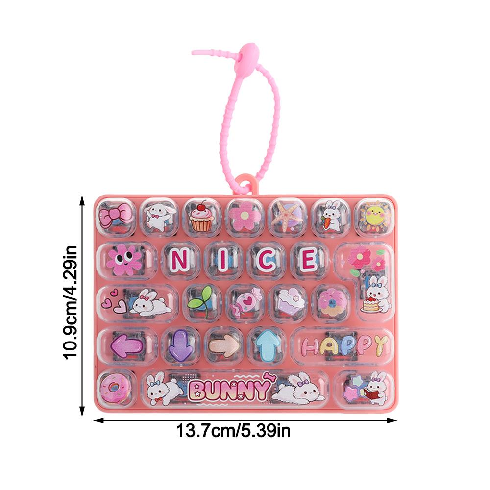 Clear Key Sounds Mechanical Keyboard Toy Cartoon Animal Patterns Bag Pendant Charm Gift Giving