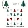 118.11inch 3D Christmas Tree Paper Art Tassels - Festive Ceiling & Room Decorations, Christmas Tree Pull Flags, Christmas Decor
