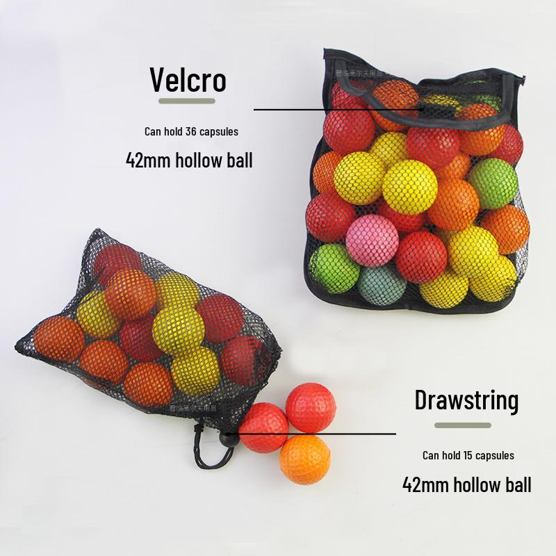 Durable Nylon Mesh Golf Drawstring Bag with Velcro for Easy Storage and Anti-Aging Protection