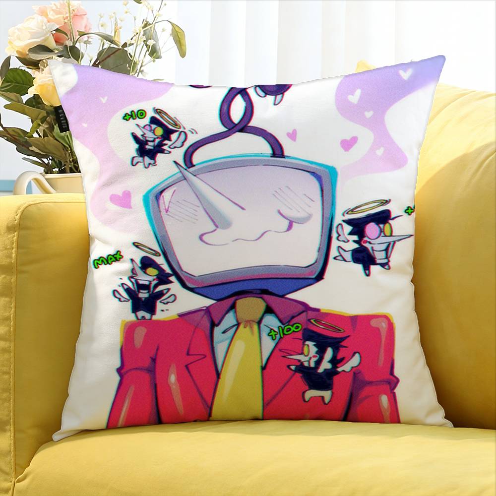 Cartoon-Spiel Deltarune Tenna Kreativ Verschiedene Größen Quadratische Kissenhülle Für Auto Haus Schlafzimmer Dekoration