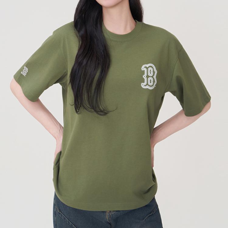 New MLB Boston Red Sox T Shirt Unisex Light Khaki 3ATSB0353-43KAL