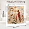 Pearl Painting 5D DIY Decorative Painting. Jesus Christ Cross and Angels. Cute Birthday Gift. Handmade Art Painting