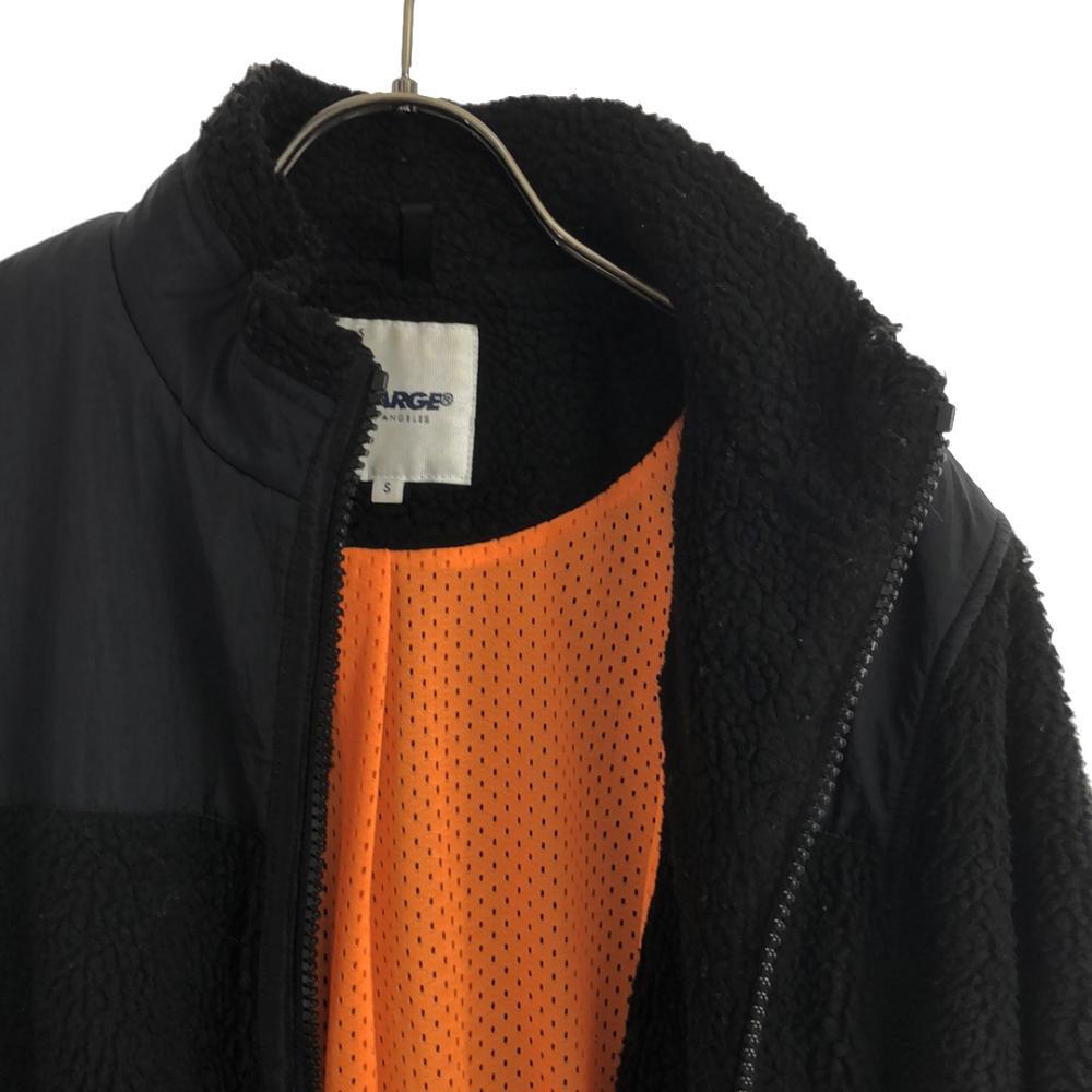 XLARGE Logo print Full Zip Fleece Bore jacket S black Mesh lining Men's Used