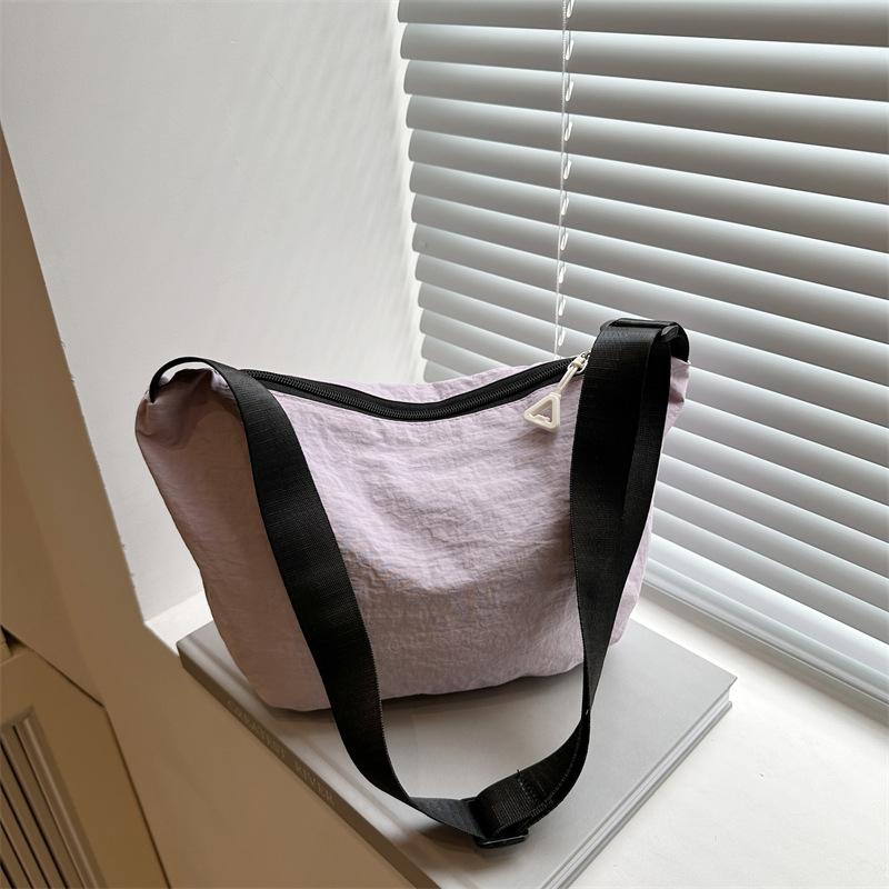 2025 Summer New Simple Casual Waterproof Fabric Mother Bag Fashion Literary and Casual Women's Bag Shoulder Messenger Bag