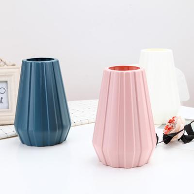 Nordischen Stil Kunststoff Geometrische Vase Getrocknete Blume Topf Korb Halter Desktop Decor