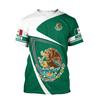 Children's Clothing Boys Summer Fashion Mexico Flag 3d Graphic Print T Shirt Short Sleeve Vibrant Colors Perfect for Casual Wear